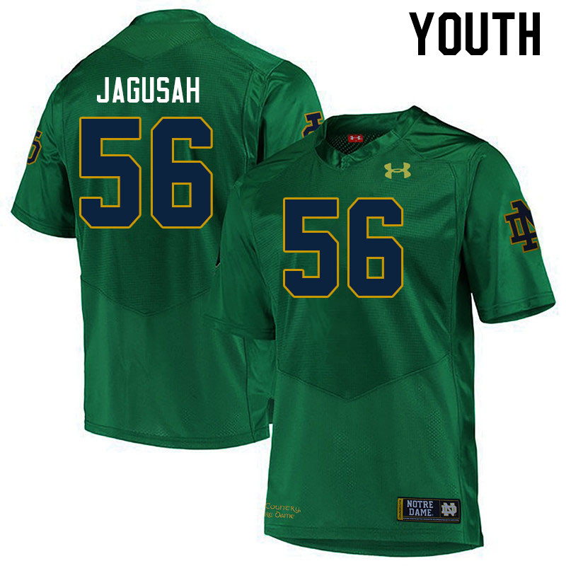 Youth #56 Charles Jagusah Notre Dame Fighting Irish College Football Jerseys Stitched Sale-Green